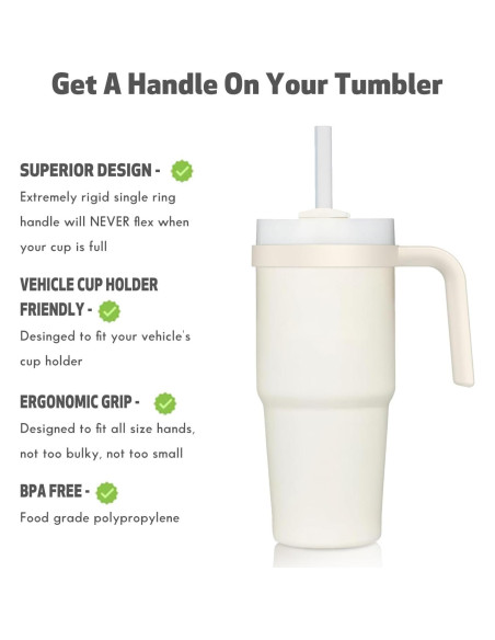 Mangos para Taza Stanley 14oz Quencher H2.0 Wefanify - Paquete de 2