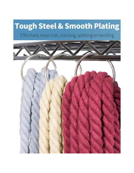 Anillos de Encuadernación Pawfly 12 Pcs 7.24 cm Acero Blanco