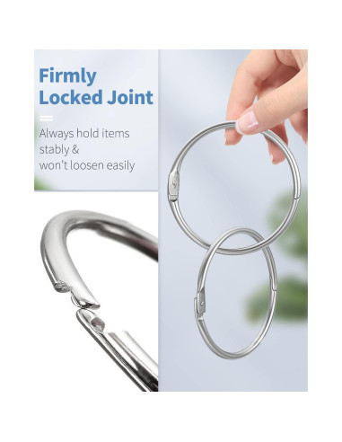 Anillos de Encuadernación Pawfly 12 Pcs 7.24 cm Acero Blanco