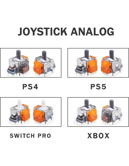 Joystick Electromagnético TMR para Xbox/PS5/PS4/Switch - 10 Piezas