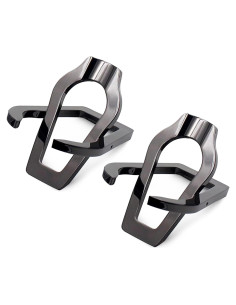 Soporte Plegable para Tubos de Tabaco DANHAN - Acero Inoxidable, Negro, Paquete de 2