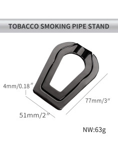 Soporte Plegable para Tubos de Tabaco DANHAN - Acero Inoxidable, Negro, Paquete de 2 2