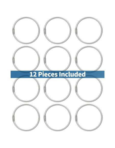 Anillos de Encuadernación Pawfly 12 Pcs 7.24 cm Acero Blanco