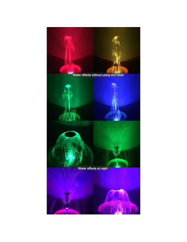 Bomba Sumergible COODIA 660GPH con Luz LED RGB y Filtro