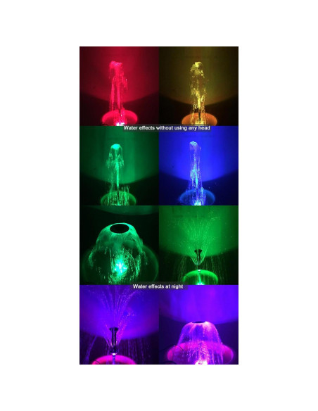 Bomba Sumergible COODIA 660GPH con Luz LED RGB y Filtro