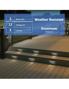 Luz de Escalera LED 2W 12V LL LIGHTING para Paisajismo 2