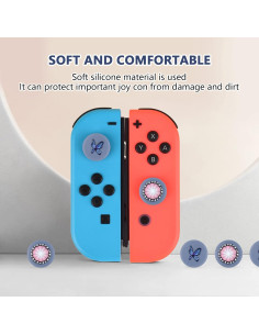 Funda Protectora de Silicona DLseego para Joystick Joy-Con Rosa y Morado 2