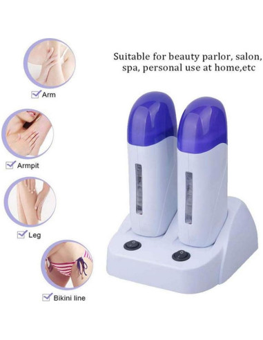 Calentador de Cera Doble Nynelly Portátil para Depilación