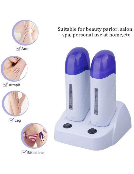 Calentador de Cera Doble Nynelly Portátil para Depilación