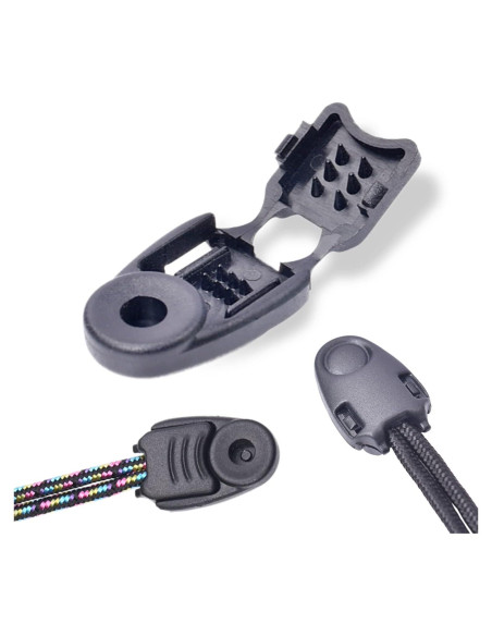 20 Cierres de Cremallera Plástico Negro CooBigo 27.5x17.5mm