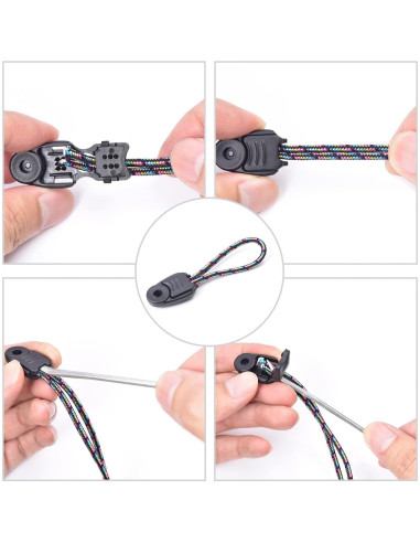 20 Cierres de Cremallera Plástico Negro CooBigo 27.5x17.5mm