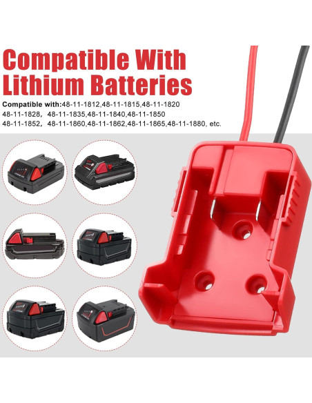 Adaptador de Batería Pickmesh 2 Paquetes Compatible Milwaukee M18