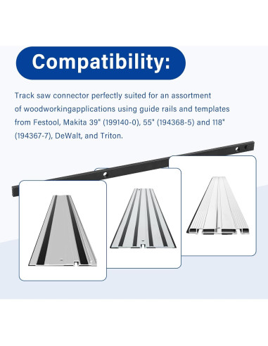 Kit Conector Riel de Guía Sierra Xinxinlin P-45777 99-299 cm