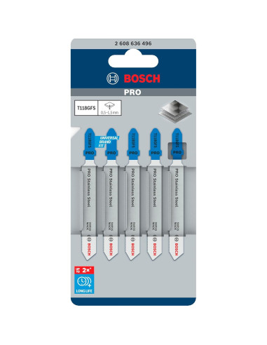 Hoja de Sierra de Calar Bosch T 118 Gfs 5 Piezas
