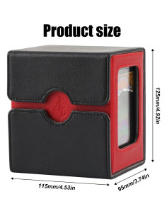 Caja de Barajas de Cuero PU LASIEYO con Cierre Magnético 120 Cartas 2