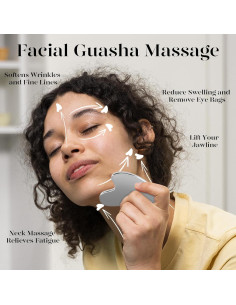 Gua Sha de Acero Inoxidable BAIMEI para Cuidado Facial 8.5cm 2