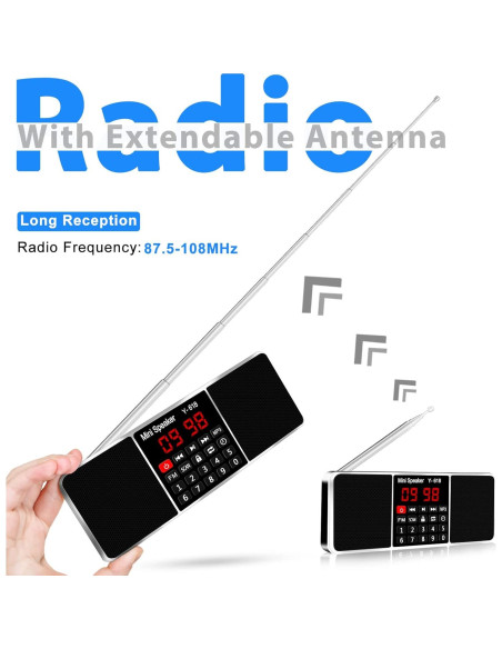 Altavoz Multimedia LEFON Y618 con Radio FM y Pantalla LED