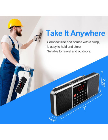 Altavoz Multimedia LEFON Y618 con Radio FM y Pantalla LED