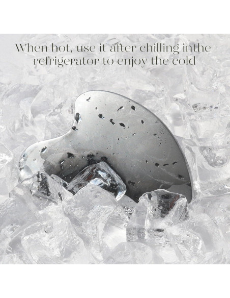 Gua Sha de Acero Inoxidable BAIMEI para Cuidado Facial 8.5cm