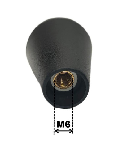 Tops de palanca de arcade Bothidea M6 con LOCKTHREAD - Negro