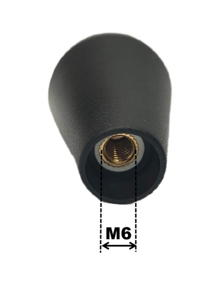 Tops de palanca de arcade Bothidea M6 con LOCKTHREAD - Negro