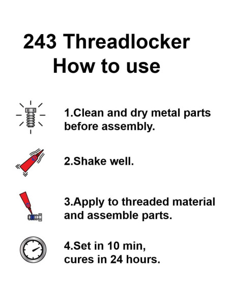 Tops de palanca de arcade Bothidea M6 con LOCKTHREAD - Negro