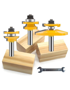 Juego de Brocas de Router OLETBE 12 mm 3 Piezas Carburo