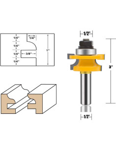 Juego de Brocas de Router OLETBE 12 mm 3 Piezas Carburo 2
