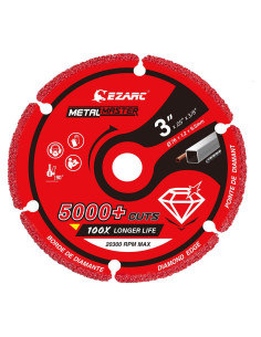 Rueda de Corte de Diamante EZARC 76 x 9.5 mm para Metal