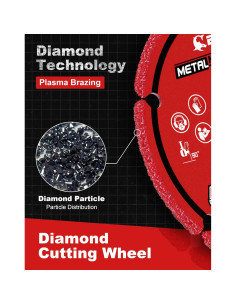 Rueda de Corte de Diamante EZARC 76 x 9.5 mm para Metal 2