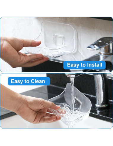 Plato de Jabón Acrílico Transparente FEPTUASE 2 Pcs Autodrenante