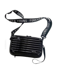 Maleta de Viaje de PVC Dura para Mujeres - Bolsa de Maquillaje Negra