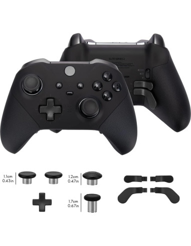 Accesorios Metálicos 9 en 1 para Controlador Xbox Elite 2 - Negro