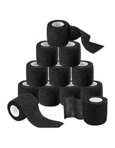 Cinta de Agarre Yuelong 12Pcs 5cm x 4.5m Negra Autoadhesiva
