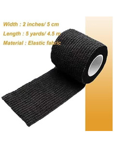Cinta de Agarre Yuelong 12Pcs 5cm x 4.5m Negra Autoadhesiva 2