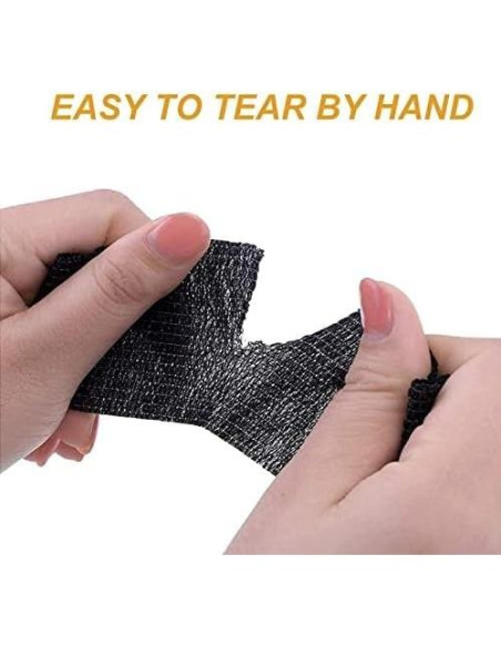 Cinta de Agarre Yuelong 12Pcs 5cm x 4.5m Negra Autoadhesiva