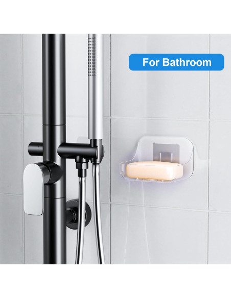 Plato de Jabón Acrílico Transparente FEPTUASE 2 Pcs Autodrenante