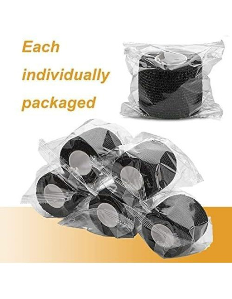Cinta de Agarre Yuelong 12Pcs 5cm x 4.5m Negra Autoadhesiva
