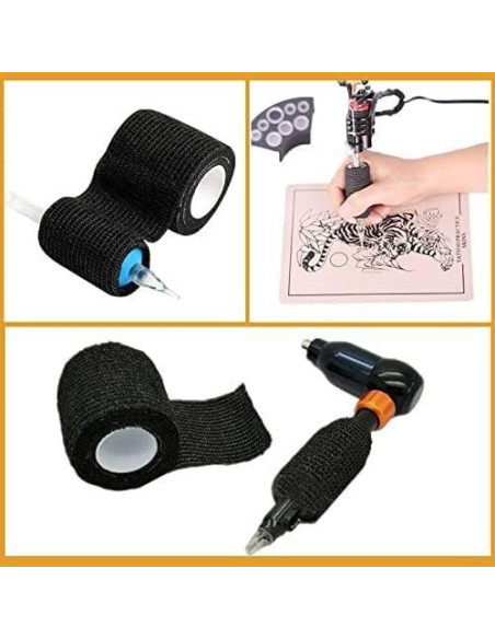 Cinta de Agarre Yuelong 12Pcs 5cm x 4.5m Negra Autoadhesiva