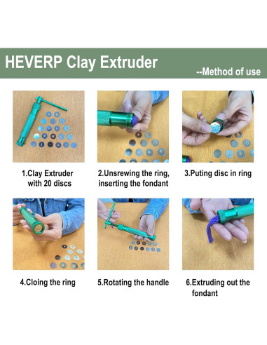 Extrusora de Acero Inoxidable HEVERP para Decorar Pasteles