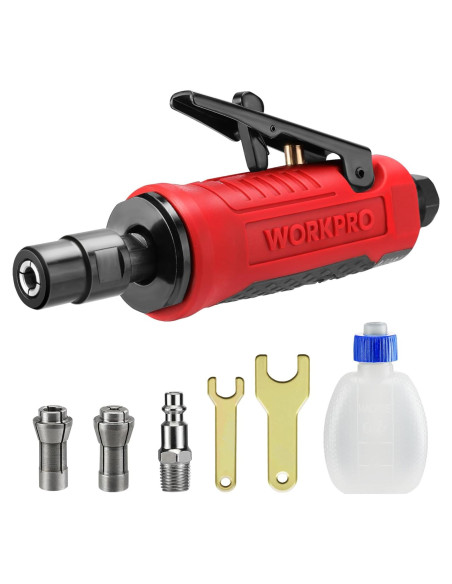 Die Grinder de Aire WORKPRO 1/4" Recto 25000RPM con Mordazas