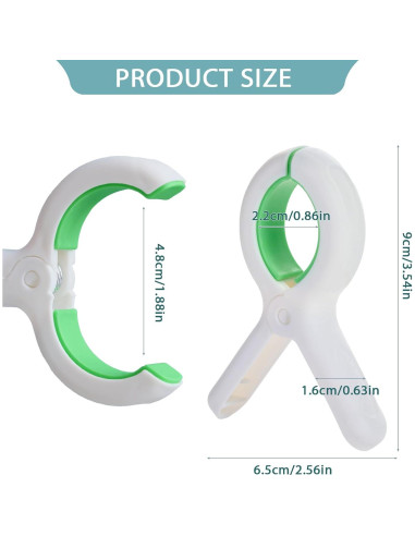 Pinzas para Toallas de Playa MKJFRME - Paquete de 12 Multicolor