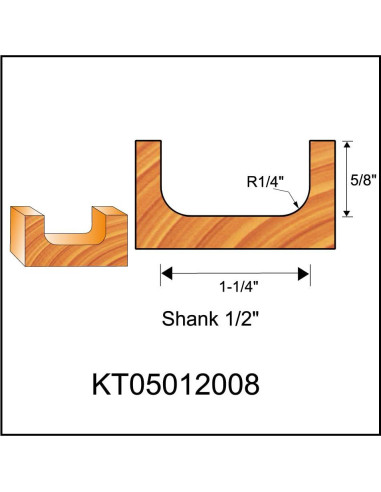 Broca de Router KEENTECH 1/2" Mango x 32mm Diámetro