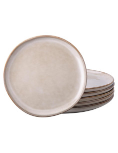 Juego de Platos de Cerámica AmorArc 6 Unidades 21.6 cm Cappuccino