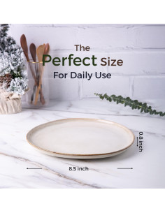 Juego de Platos de Cerámica AmorArc 6 Unidades 21.6 cm Cappuccino 2