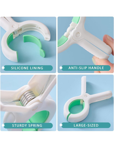 Pinzas para Toallas de Playa MKJFRME - Paquete de 12 Multicolor