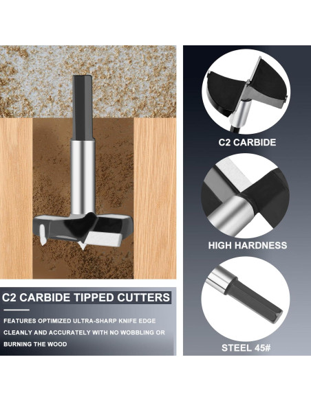 Broca Forstner 38mm YEUTTYX para Madera y Plástico