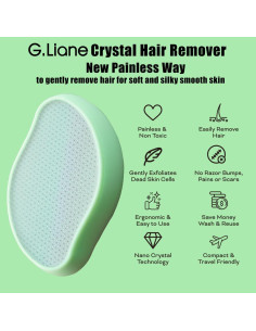 Erasor de Cabello de Cristal G.Liane Verde Pasto 10.59x6.58cm 2