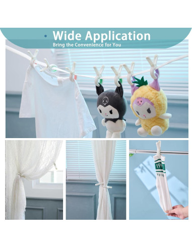 Pinzas para Toallas de Playa MKJFRME - Paquete de 12 Multicolor