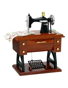 Caja de Música Vintage Toparad Máquina de Coser 16cm